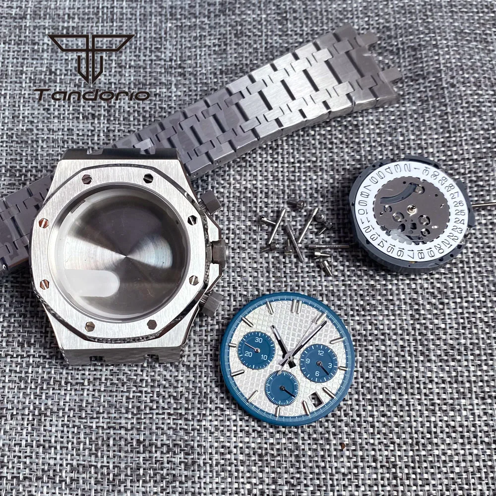 ステンレス製時計ケース,42mm,サファイアクリスタル,octagonl