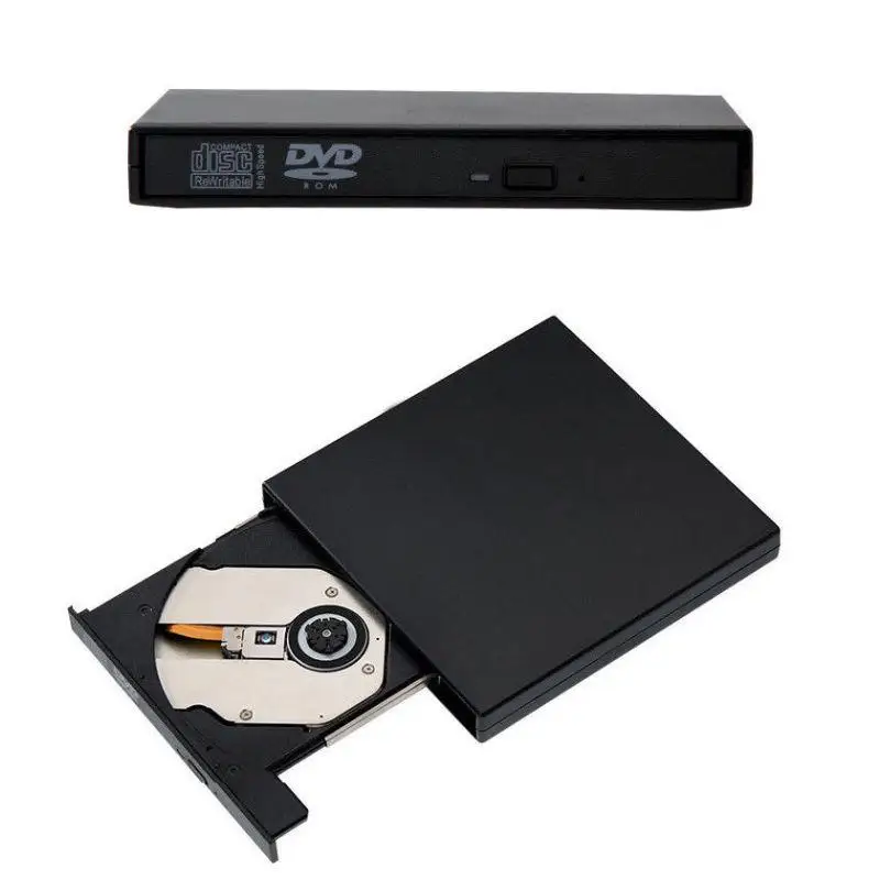 USB External DVD CD RW Disc Burner Combo Drive Reader for Windows 98/8/10 Laptop PC