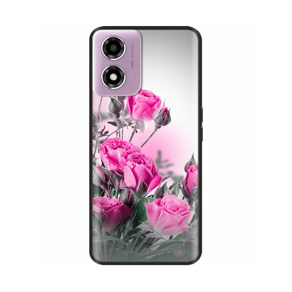 Motorola Moto E14 Soft TPU Silicone Protective Back Cover with Printed Design