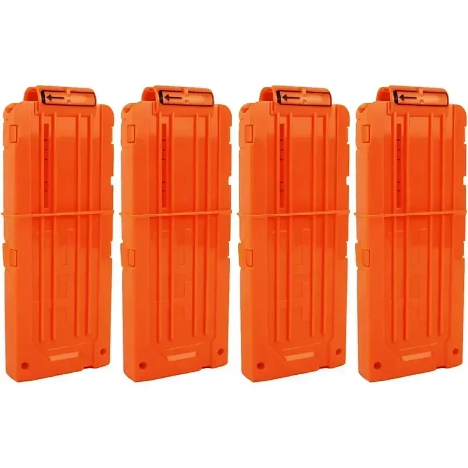 4-Pack Soft Bullet Clips – 12-Dart Quick Reload Magazines For NERF N-STRIKE ELITE Blasters (Green)
