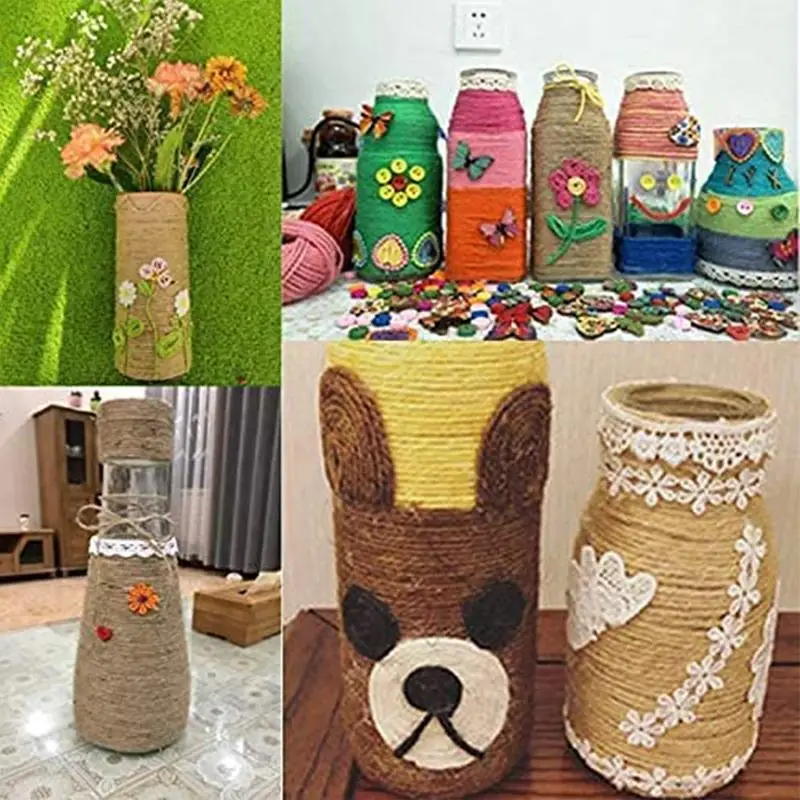 공예품용 황마 꼬기 대마 꼬기 스트링 꼬기, 황마 로프, 소박한 내구성 선물 포장 꼬기, 가정 원예 장식, 100m
