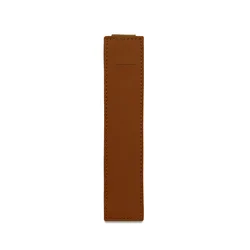 Leather Adjustable Elastic Band Pen Pouch for Planners and Notebooks (Brown)