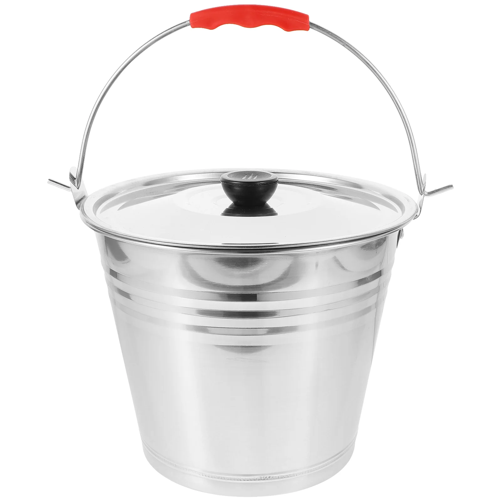 

Stainless Steel Bucket Household Water Bucket Multi-purpose Bucket with Lid