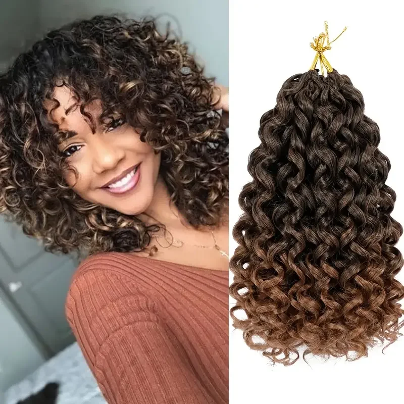 

10 Inches GoGo Curl Crochet Hair Beach Curl Water Wave Crochet Hair Deep Wave Wavy Braids Curly Crochet Hair For Black Women