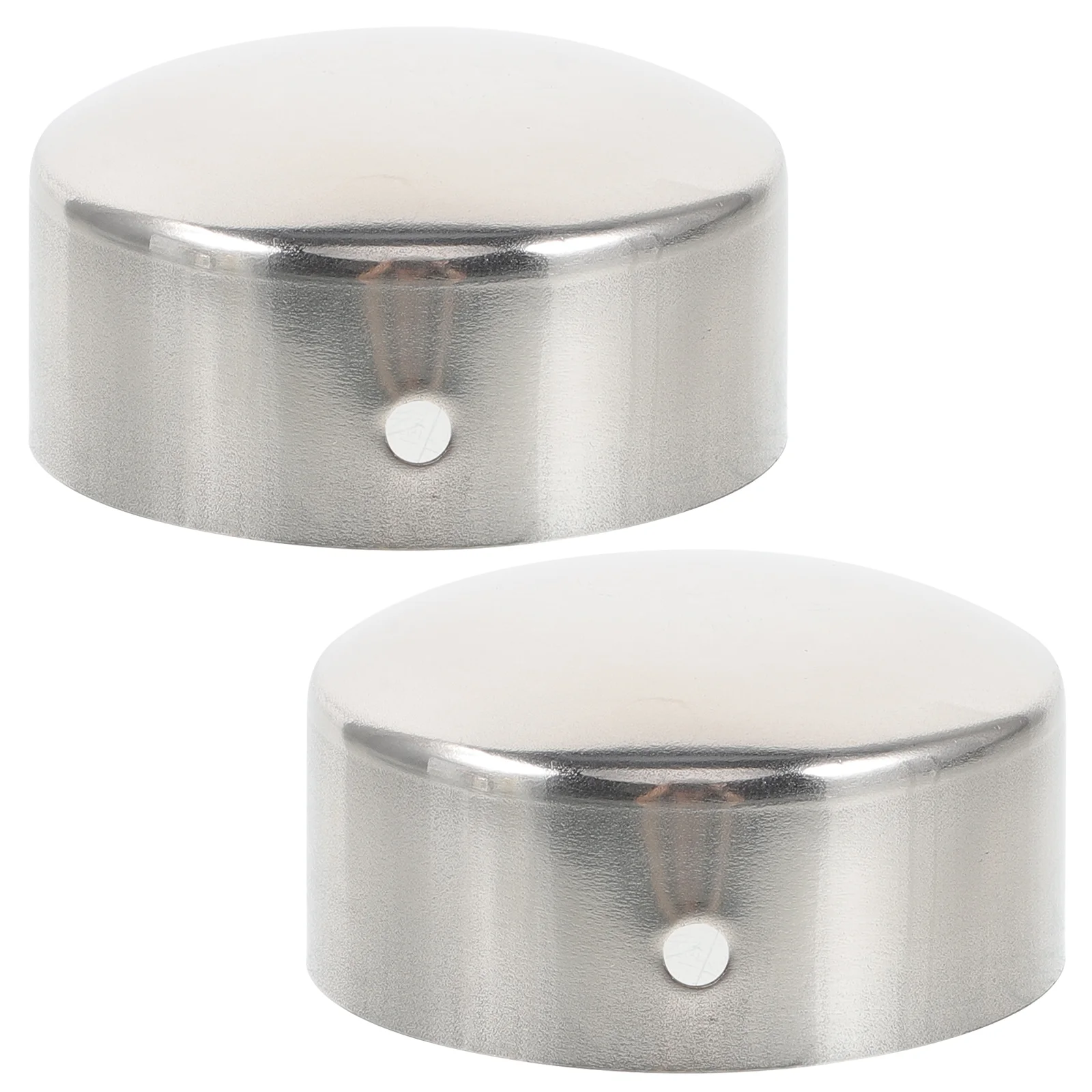 

2 Pcs Stairs Protector against The Wall Stainless Metal Hole Plugs Steel Chair End Cover Decorative Trim