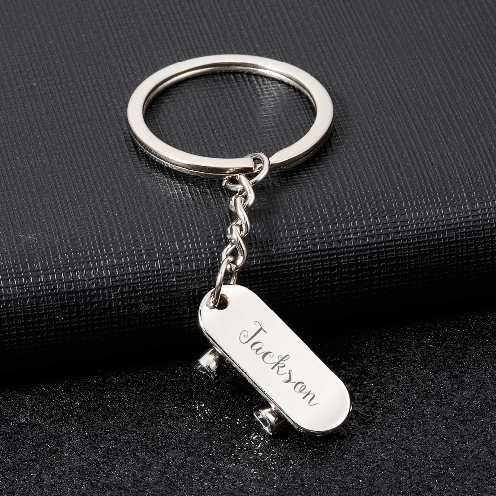 Metal Skateboard Key Chain Ring Keys Customized Key Chains Keychain