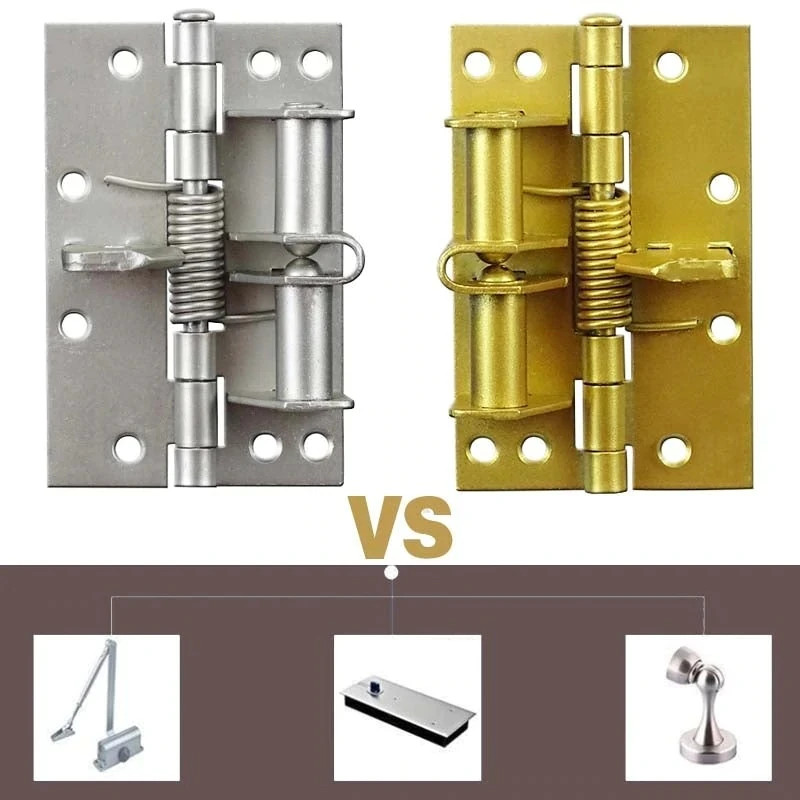 Metal Automatic Spring Door Closer Door Closing Hinge Adjust The Closing Device Furniture Hardware