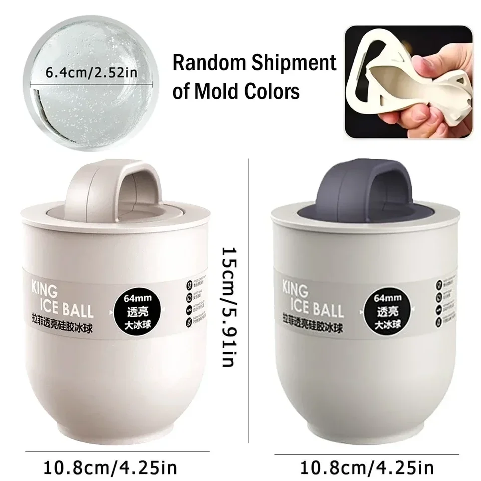 Round Ice Cube Trays For Freezer, 111PCS×1IN Circle Ice Cube Tray With Lid And Bin - View #3