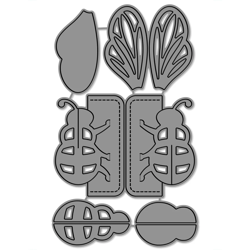 Bee-Themed Honeycomb Metal Cutting Dies for DIY Crafts and Scrapbooking