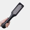 32CM PU Leather Paddle ,Riding Crop Flogger Horsewhips Punk Rivet Bat Spikes Leather Spanking Paddle Slapper Whip for Horse 1