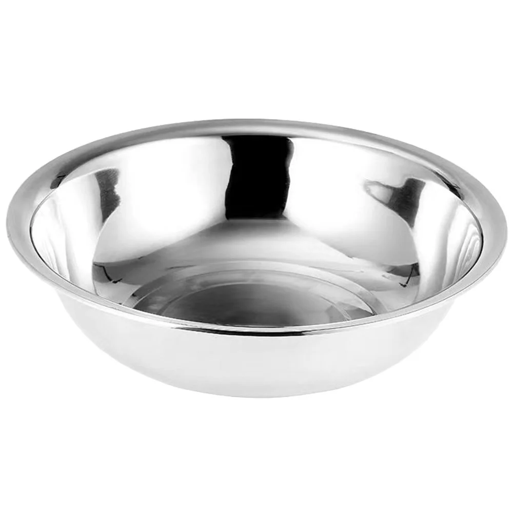 

Stainless Steel Mixing Bowl Metal Salad Bowl Heavy Duty Vegetable Fruit Wash Basin Large Dough Making Basin Food Dinner