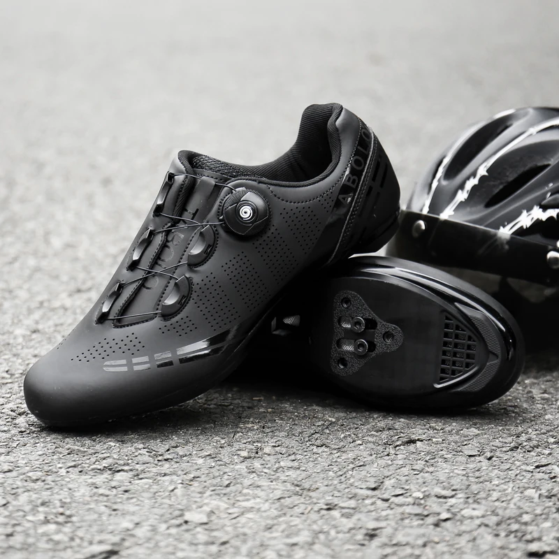 Men's Cycling Shoes Road Bike Shoes Self-locking Cleats Speed Cycling Sneakers Outdoor Racing Route Athletic Bicycle Footwear 6