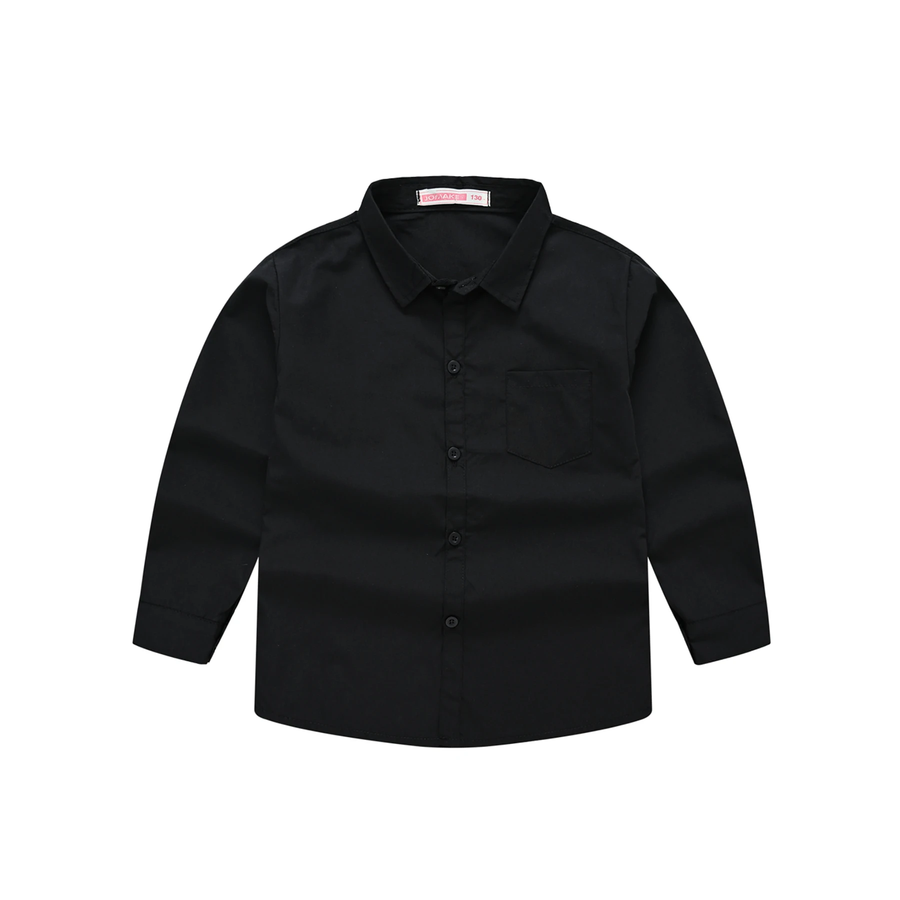 Children's shirt spring and autumn boys and girls suit collar shirt Children's pure color long sleeve kids shirts boys shirts