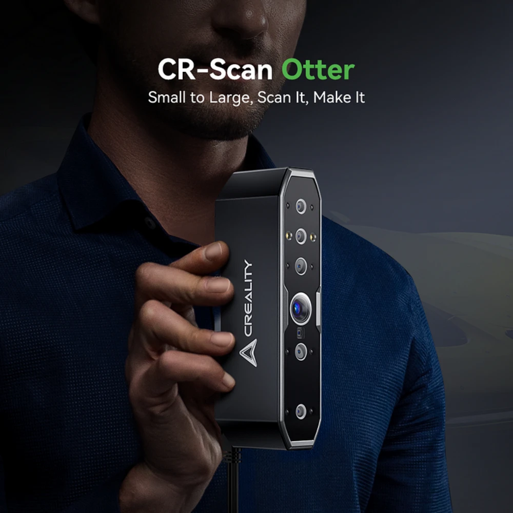 Creality 공식 3D 스캐너, CR-Scan 수달 업그레이드 처리, 0.02mm 정확도, 흔들림 방지 스캐닝, 4 렌즈 스테레오 비전
