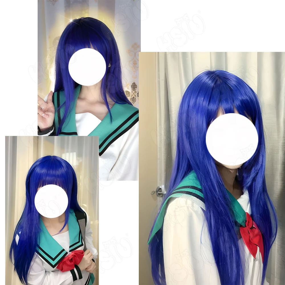 Teruhashi-コスプレ用ウィッグ,合成かつら,アニメ,カリキ,ブルー