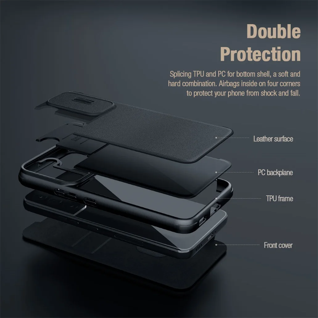 Flip Case For iPhone 14 Pro Max Nillkin Qin Leather Cloth