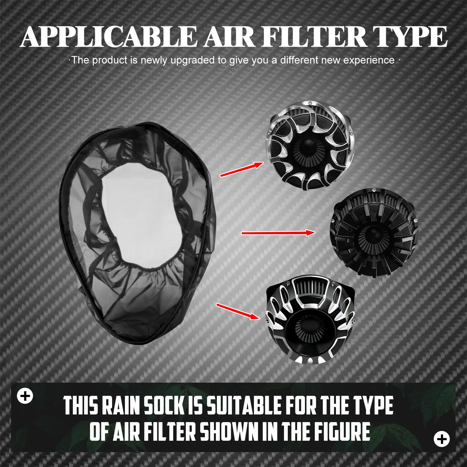 Motorrad Regen Socke Luftfilter Abdeckung Wasserdichte Schutzhülle Schwarz Für Harley Touring Dyna Softail Sportster 883 1200 48 72 – Detail 22
