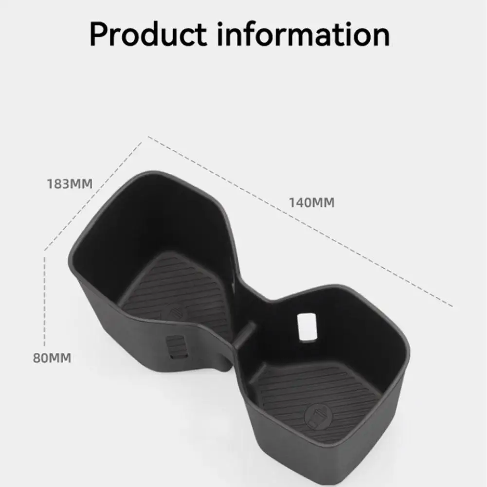 기아 EV9 2024-2025용 TPE 팔걸이 수납함 정리함 뒷좌석 컵홀더 트레이 블랙 차량 내부 액세서리