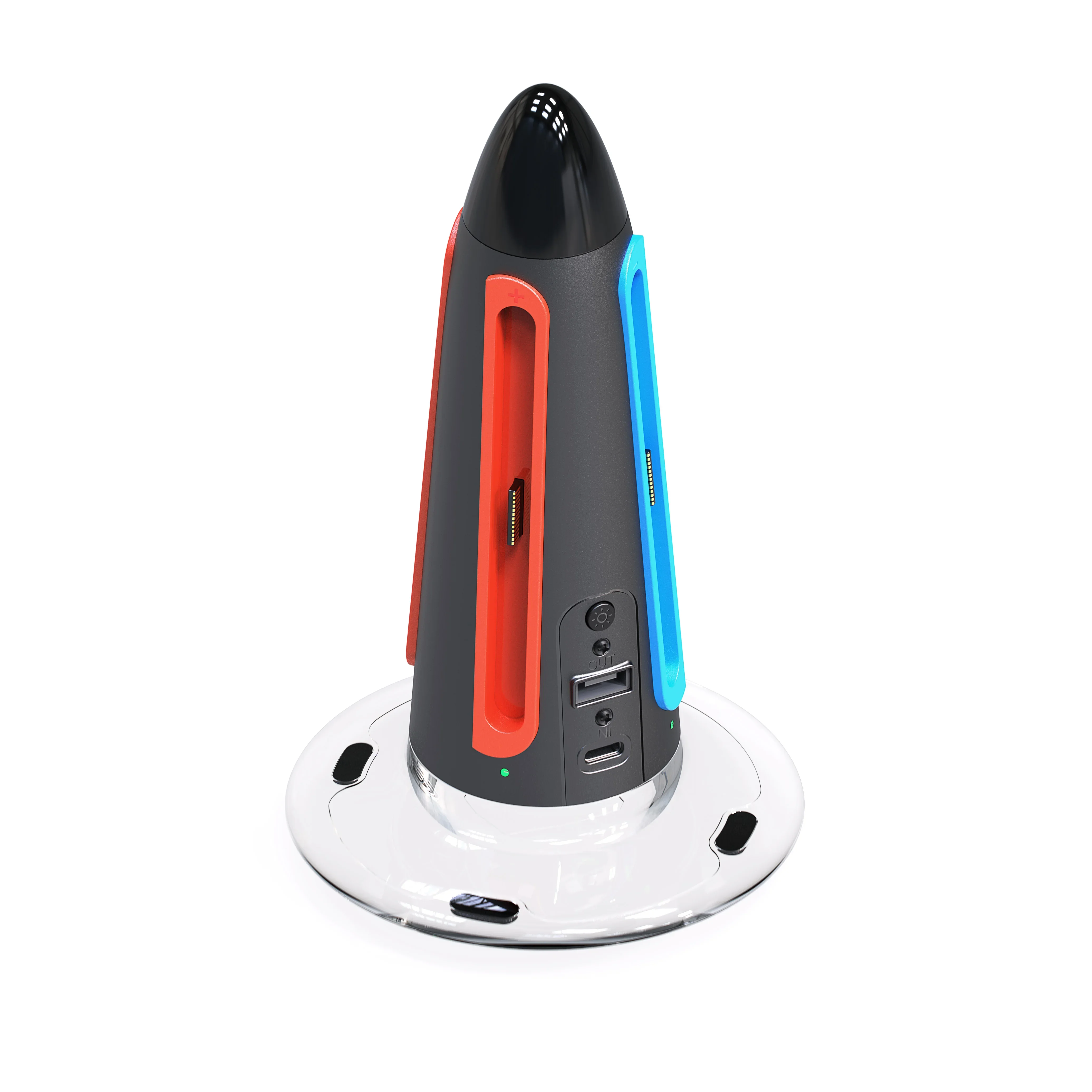 New Rocket-Inspired Design 4 in 1 Charging Stand for SWITCH 2,Dock Built-in RGB Light Strip for Switch 2 Joy-pad STK-DZ605