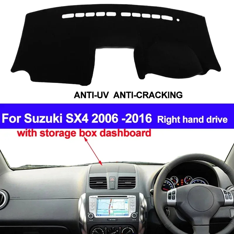 

Car Dashboard Cover Dash Mat For Suzuki SX4 All The Years With Storage Box Automobile DashMat Carpet Pad Right Hand Drive