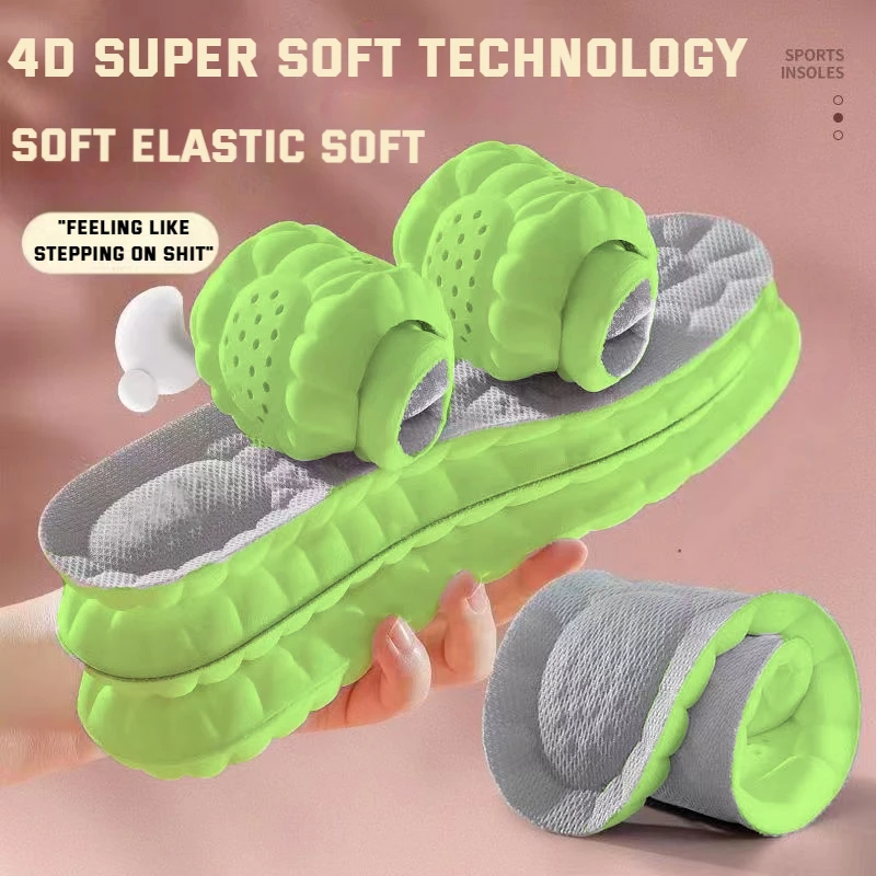 4D Super Soft Elastic Running Insole for Feet Wormwood Mint Massage Arch orthopedic insoles for men Shoe Sole orthotic insoles massage arch support insoles sport insoles shoe insoles orthopedic insoles massage insoles