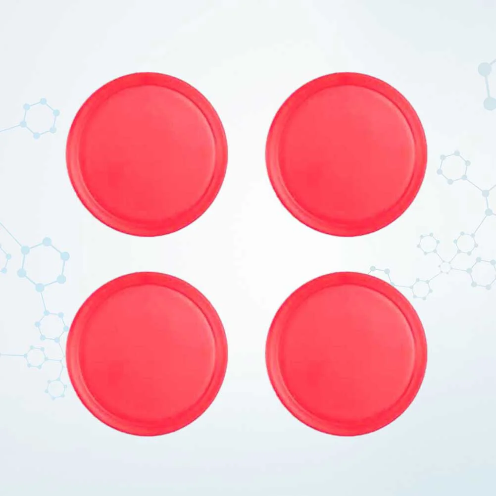 

4PCS 50mm Air Hockey Pushers Pucks Replacement For Game Tables Goalies Header Kit Air Hockey Equipment Accessories(Red)