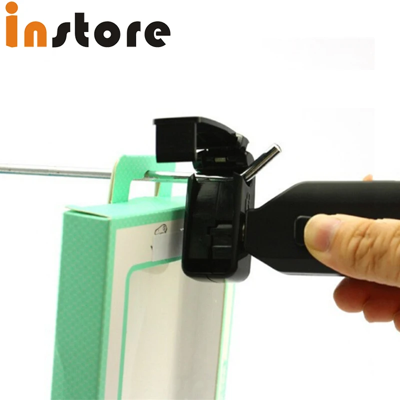 100x Against shoplifting plastic EAS hook stop lock catch for anti theft sweep display in retail shop +1 magnetic lockpick key