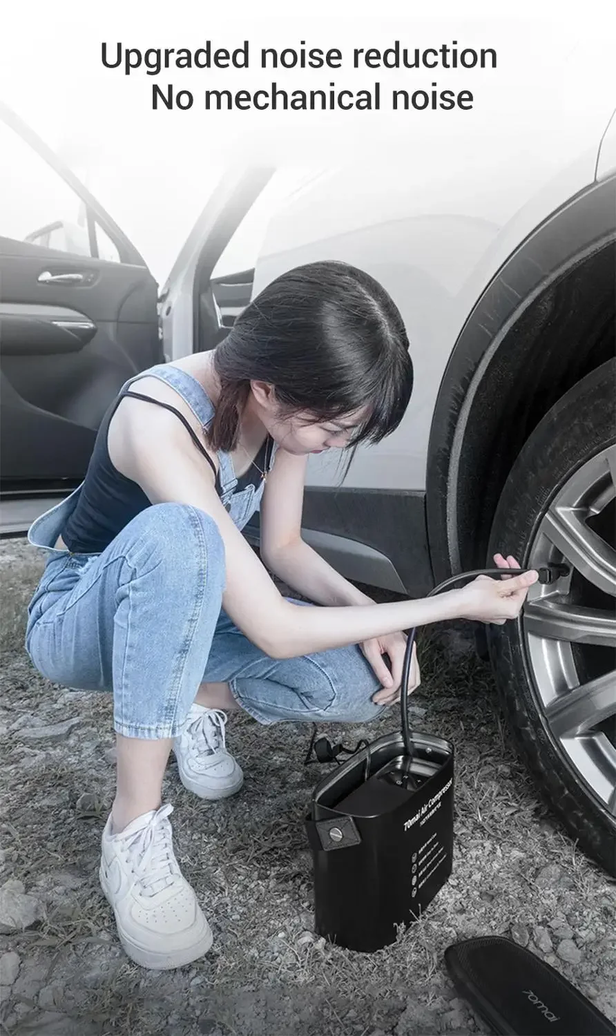 70mai-compresor de aire portátil para coche, bomba de aire eléctrica de 12V, caja de Metal, Mini Inflador de neumáticos, bomba de neumáticos automática, Hogar Inteligente