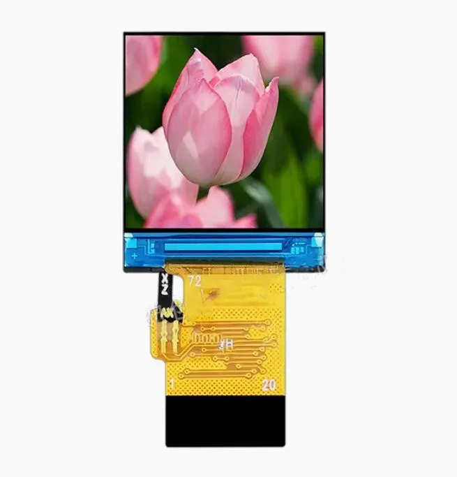 IPS 0.85 인치 12 핀 20 핀 262K 컬러 TFT LCD 디스플레이 화면, NV3023B GC9107 드라이브 IC 128(RGB)* 128 SPI/MCU 8 비트 인터페이스