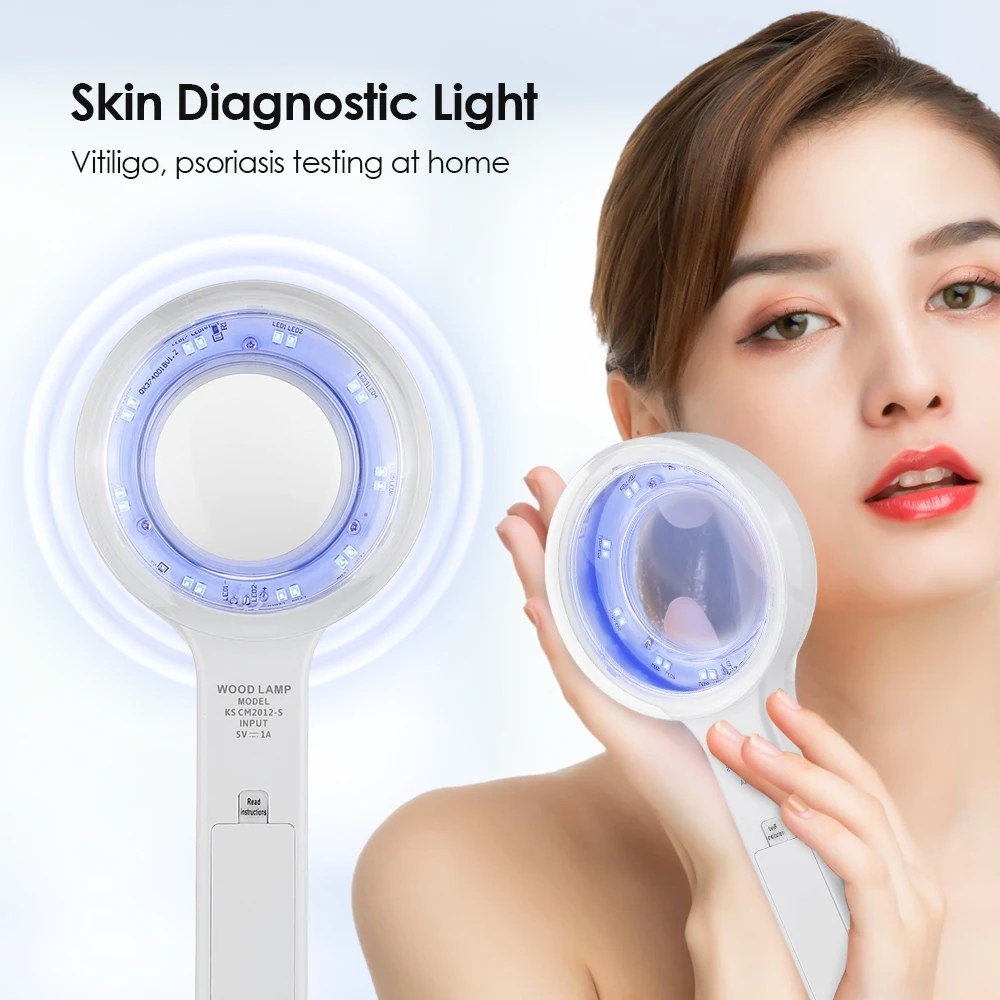Wood's Lamp Skin Analyzer Vitiligo Psoriasis Detector LED Light Facial Skin Diag