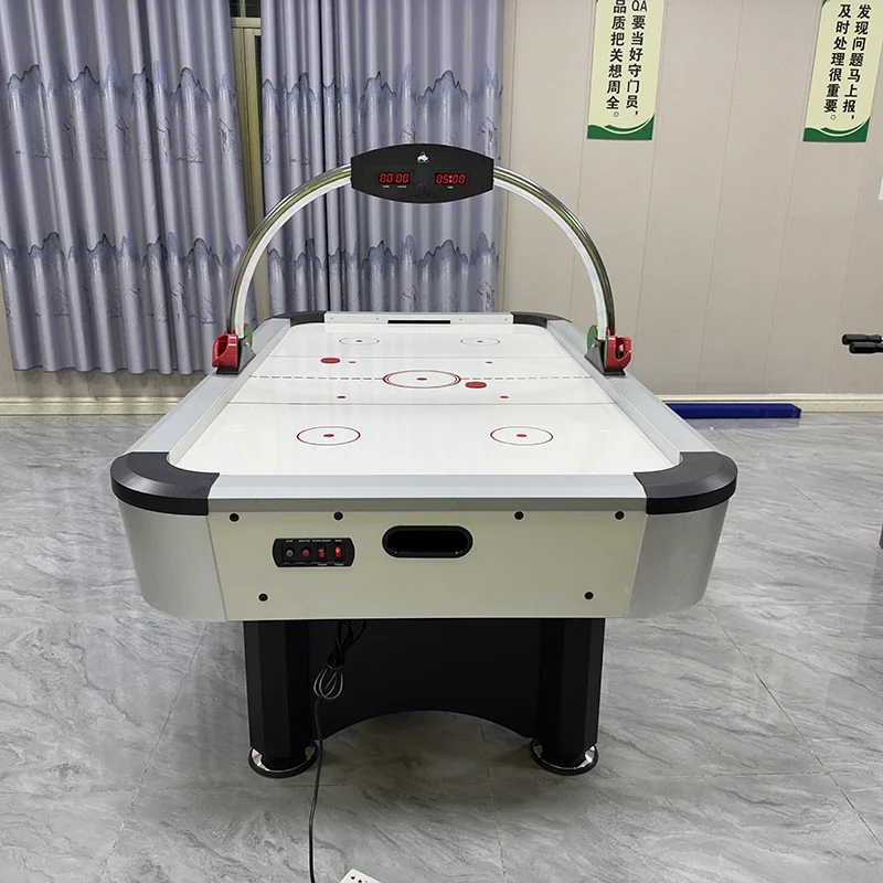 Deluxe stainless steel top table ice hockey table Standard adult air board game for senior clubhouse villas