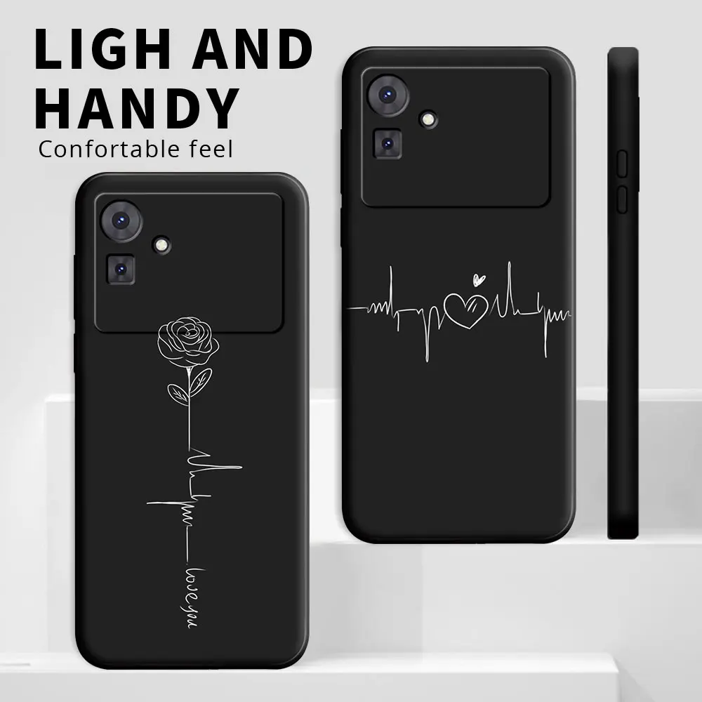 Cartoon Couple Shockproof Silicone Soft TPU Phone Case - Fashionable Back Cover