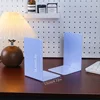 2pc Colorful L-Shaped Bookends Plastic Organizer Stand Office Stationery Holder Book Stand Desk Organizer Bookends 4