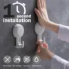 TAILI Suction Cup Hooks 4pcs Heavy Duty Towel Hanger Easy to Install Shower Hanger for Bathroom Kitchen Hotel No Drilling Hooks 2