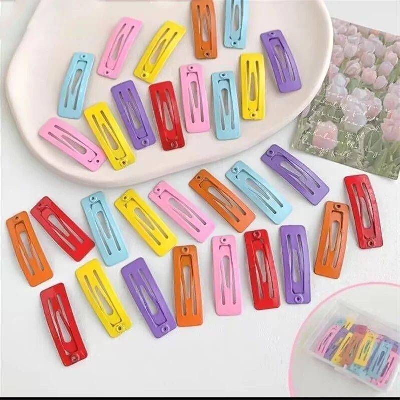 30 Teile/satz Kinder Haar Zubehör Grundlegende BB Haar Clip Mini Kleine 3cm Rechteckigen Haarnadel Baby Seite Kopf Haarspange Mädchen headwear – Detail 14