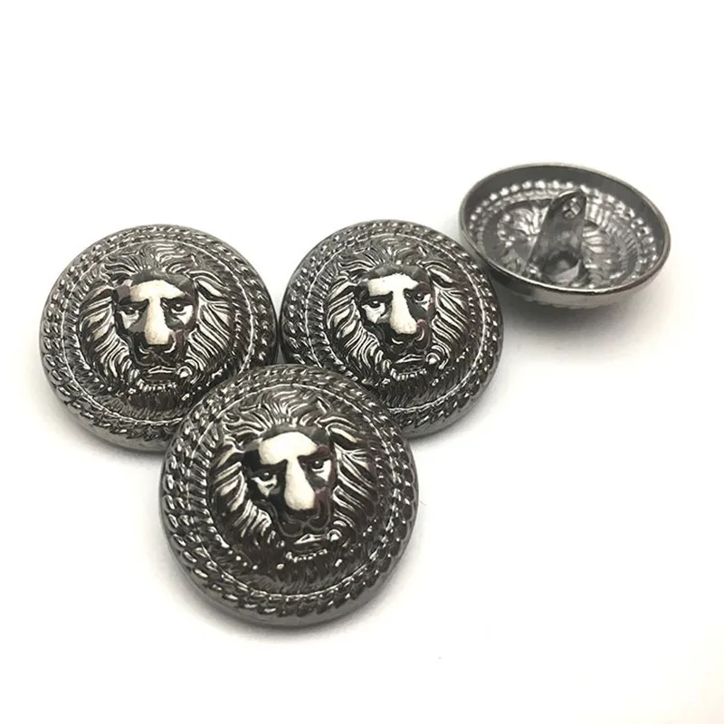 20PCS/Lot Fashion Metal  Lion Head Button British College Style Retro Suit Coat Windbreaker Shirt Hand-stitched Button Decorativ 6