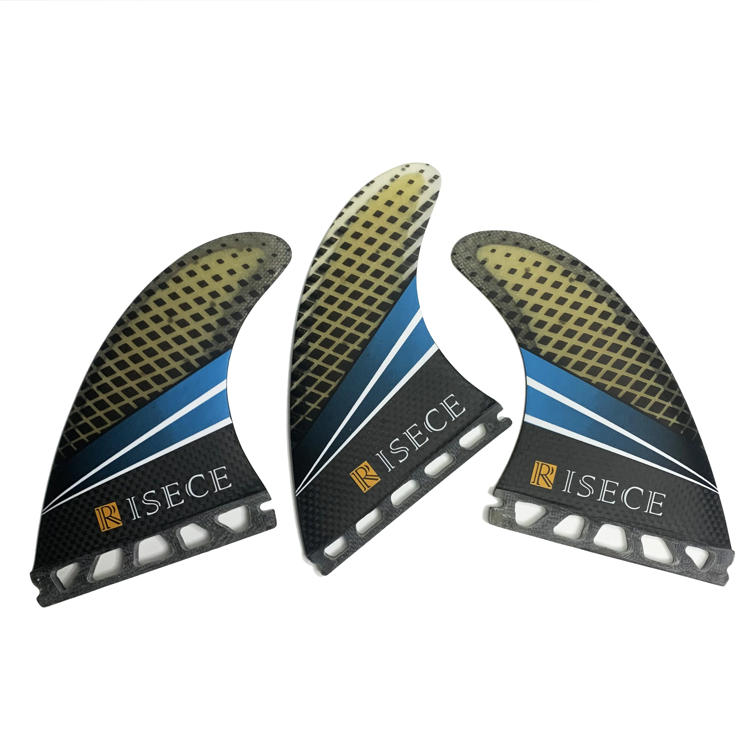 Risece Fcs 2 Pinne Eco-Friendly Flowing Fin Double Tabs Ii Flex Carbon Surfboard Fins Single Tab Surf Floating Fins G5 Thruster