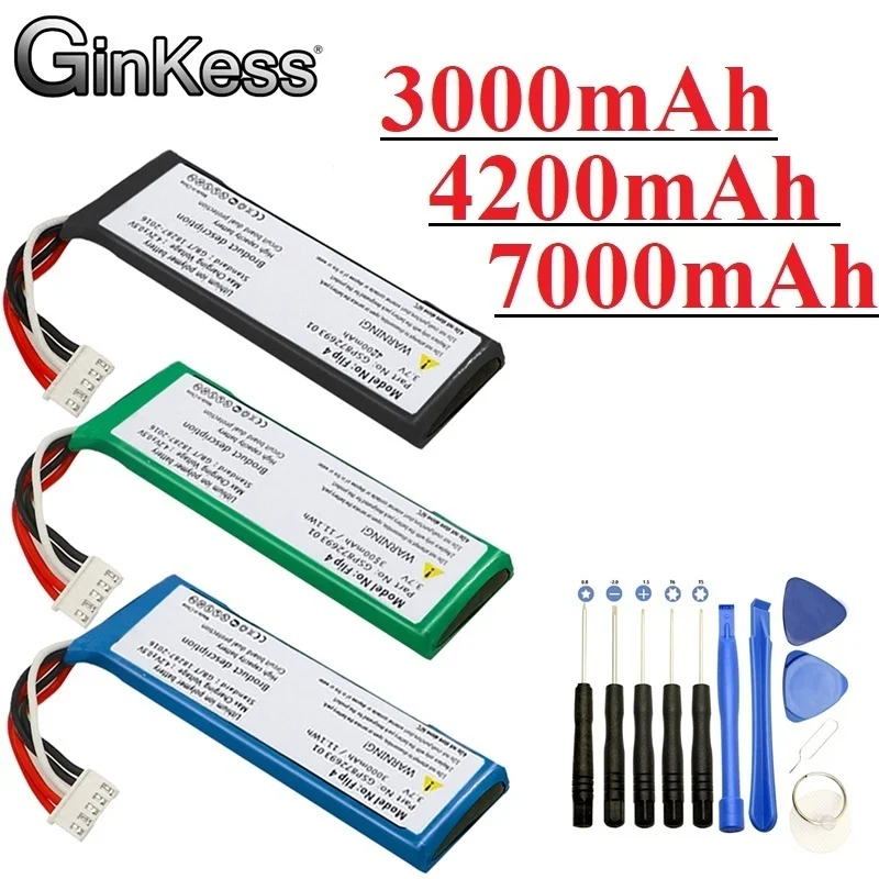 

Upgrade 3.7V 3000/4200/7000mAh Battery GSP872693 01 + Tools For Bateria JBL Flip 4 Flip 4 Flip4 Special Edition