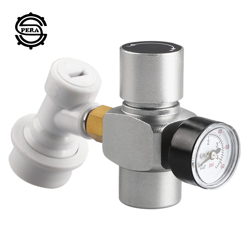 MinikegCO2Regulator060PSICarbonationPortableBeerKegCharger