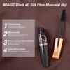 Mascara en Fibers de soie 4D, imperméable, épais, allongeant les cils, noir naturel