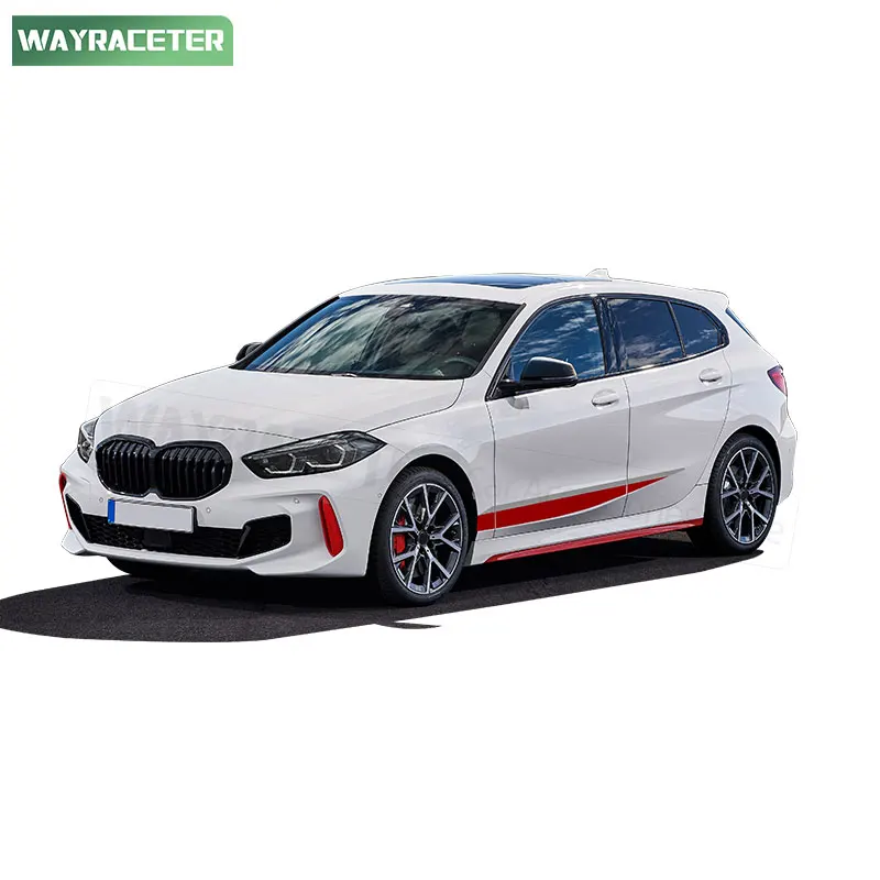 2pcs M Performance Decal Side Stripes Skirt Sticker Accessories, for BMW 1 Series F20 F21 F40 118i 120i 125i 128i 135i 2020