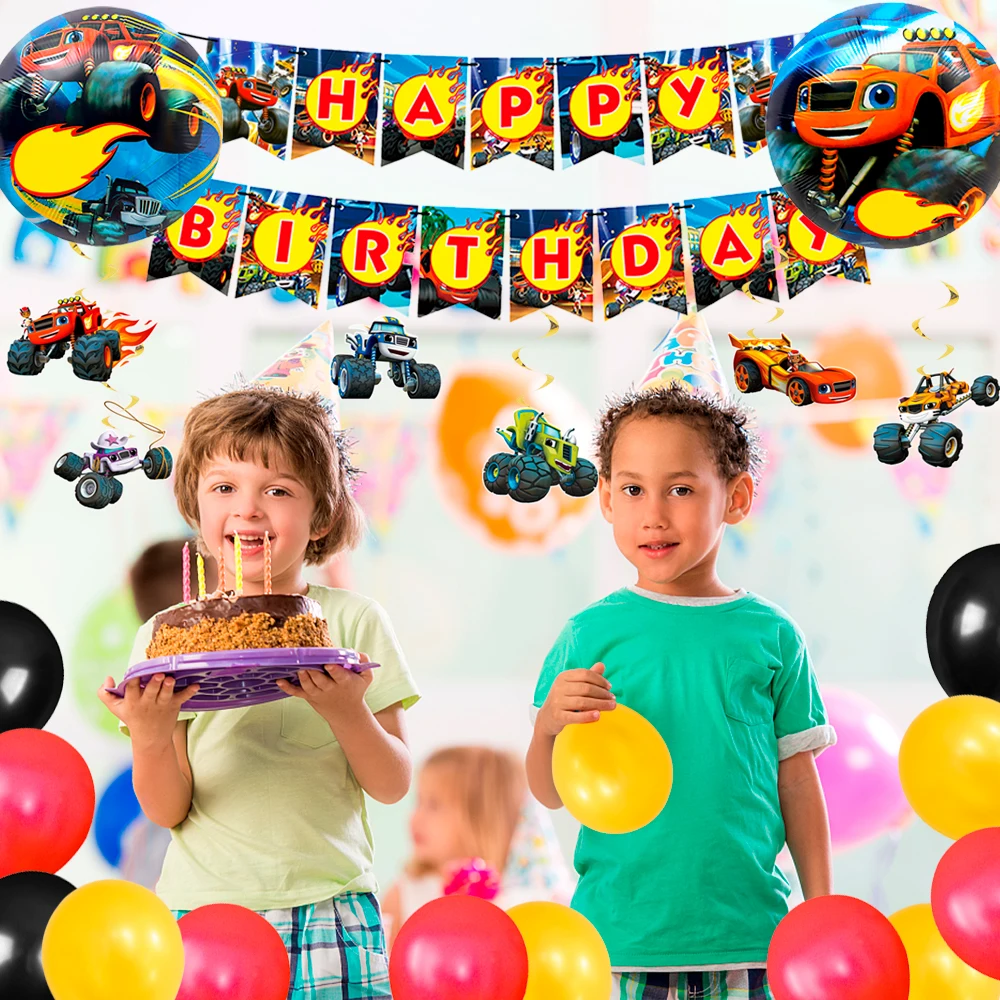 Kit Decorazione Compleanno – 32 Pezzi: Palloncini, Topper Per Torta E Striscione – Vivaci E Variopinti Per Festa A Tema - 3