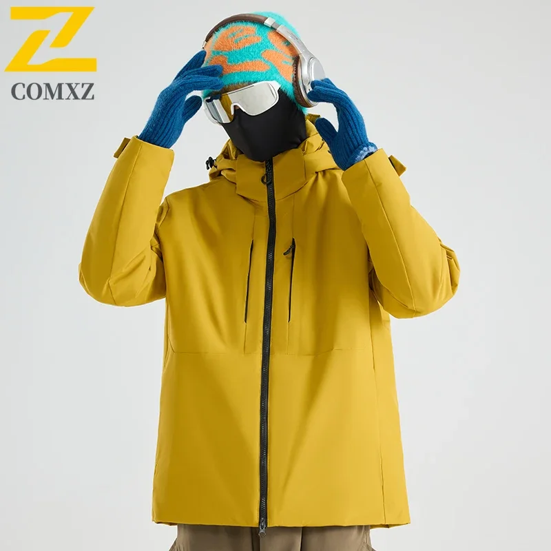 COMXZ Windbreaker Jacket Cold Proof Warm Outdoor Hiking Skiing Men's Handsome Coat Climbing Comfortable High Quality Outerwear
