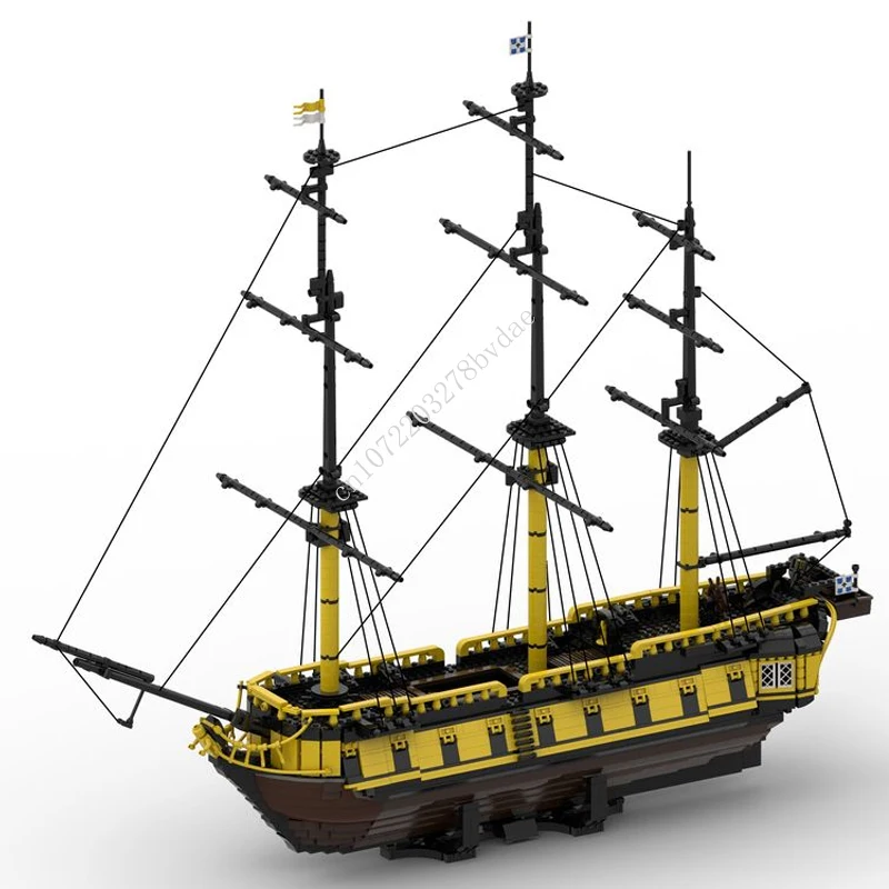 

3143PCS Customized MOC HMS Earl Gruenward Pirate Ship Model Building Blocks Technology Bricks DIY AssemblyToys Birthday Gifts