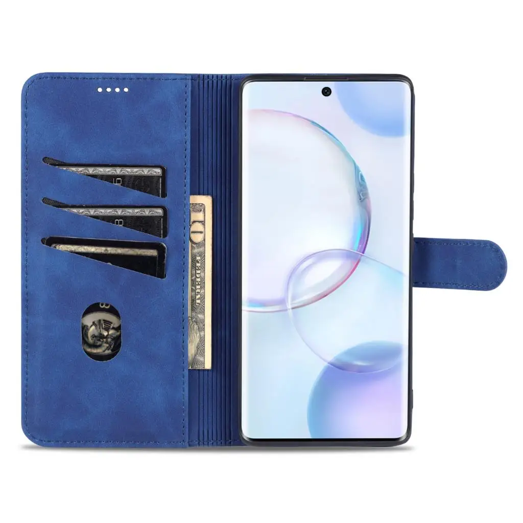 Premium PU Leather Flip Cover Fitted Case - High Quality Protective Phone Holster by AZNS