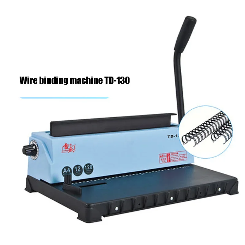 34 Square Hole Wire Binding Machine Manual Wire Binding Machine TD-130 Small Large Capacity Book