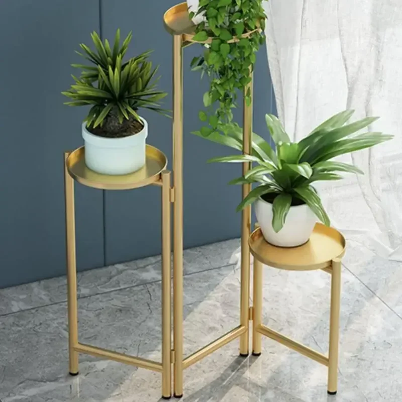 Nordic Multi-layer Plant Rack Flower Stand Foldable Floor-Mounted Organizer Home Decor Drop-off Flower Pot Holder Plant Stands