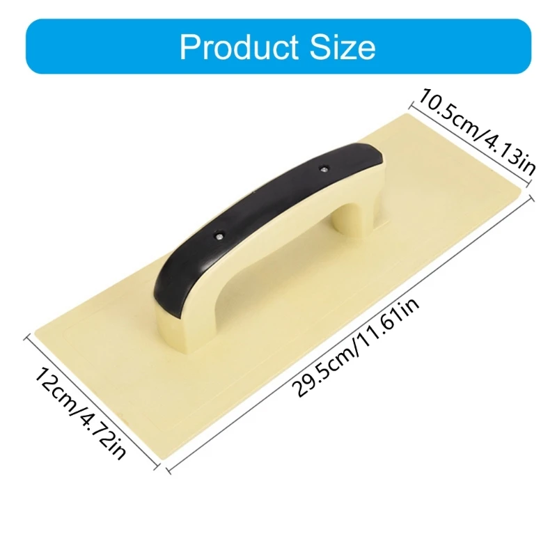 E15D Multifunctional Ergonomic Handle Smooth Plastic Cement Trowel with Smooth Surfaces for Walls Floor and Outdoor Projects