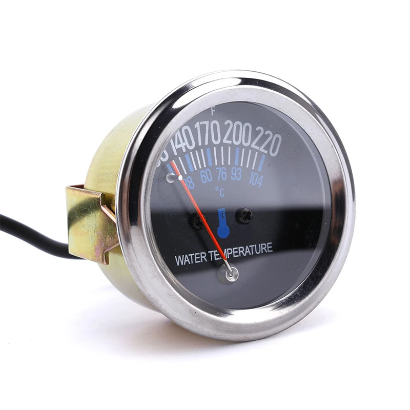 자동차 개조 기계식 수온 게이지, 범용 계기, 100-220 ℉, 12V, 52mm