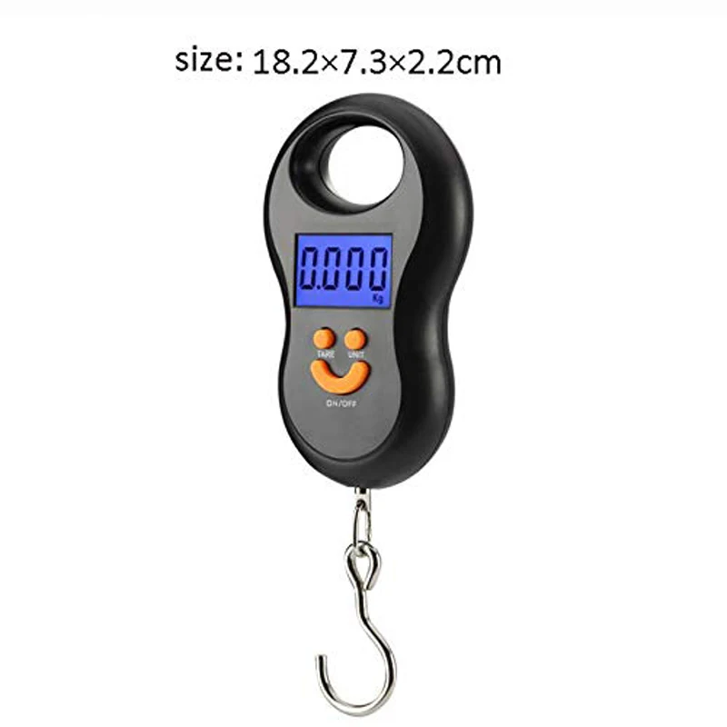 Black Electronic 50Kg 10g Hanging Scale LCD Digital Scale BackLight thumbnail 3